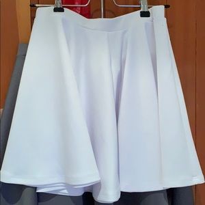 White skater skirt